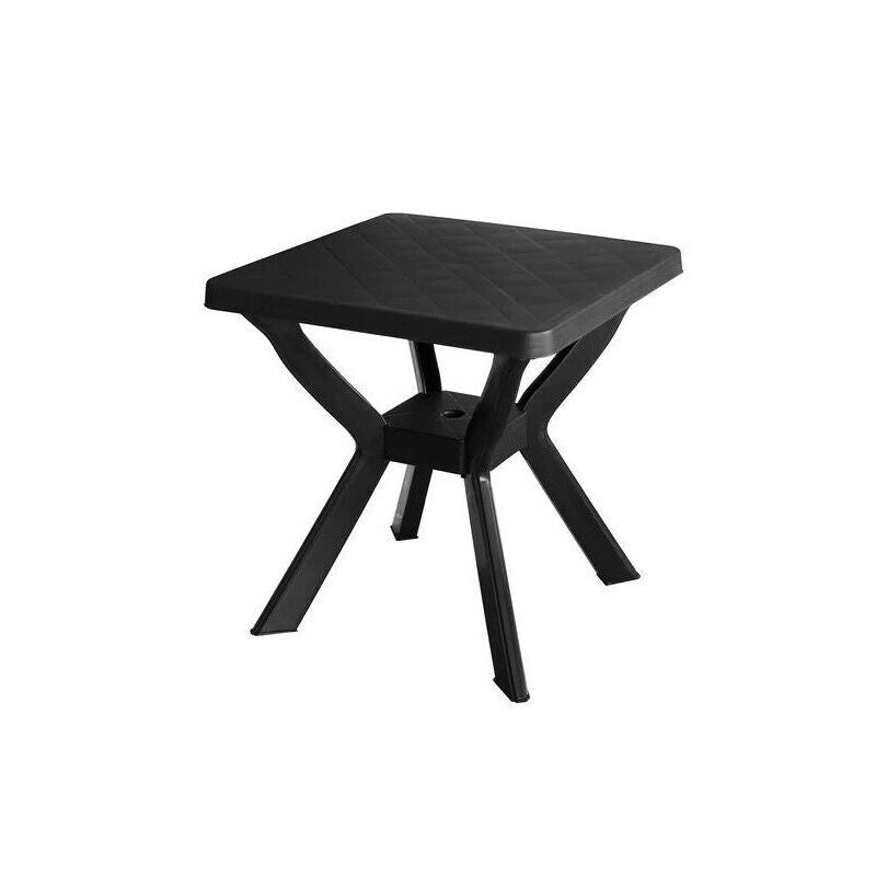 MAURY'S TAVOLO IN RESINA RENO 70X70X72H CM ANTRACITE DA ESTERNO E GIARDINO
