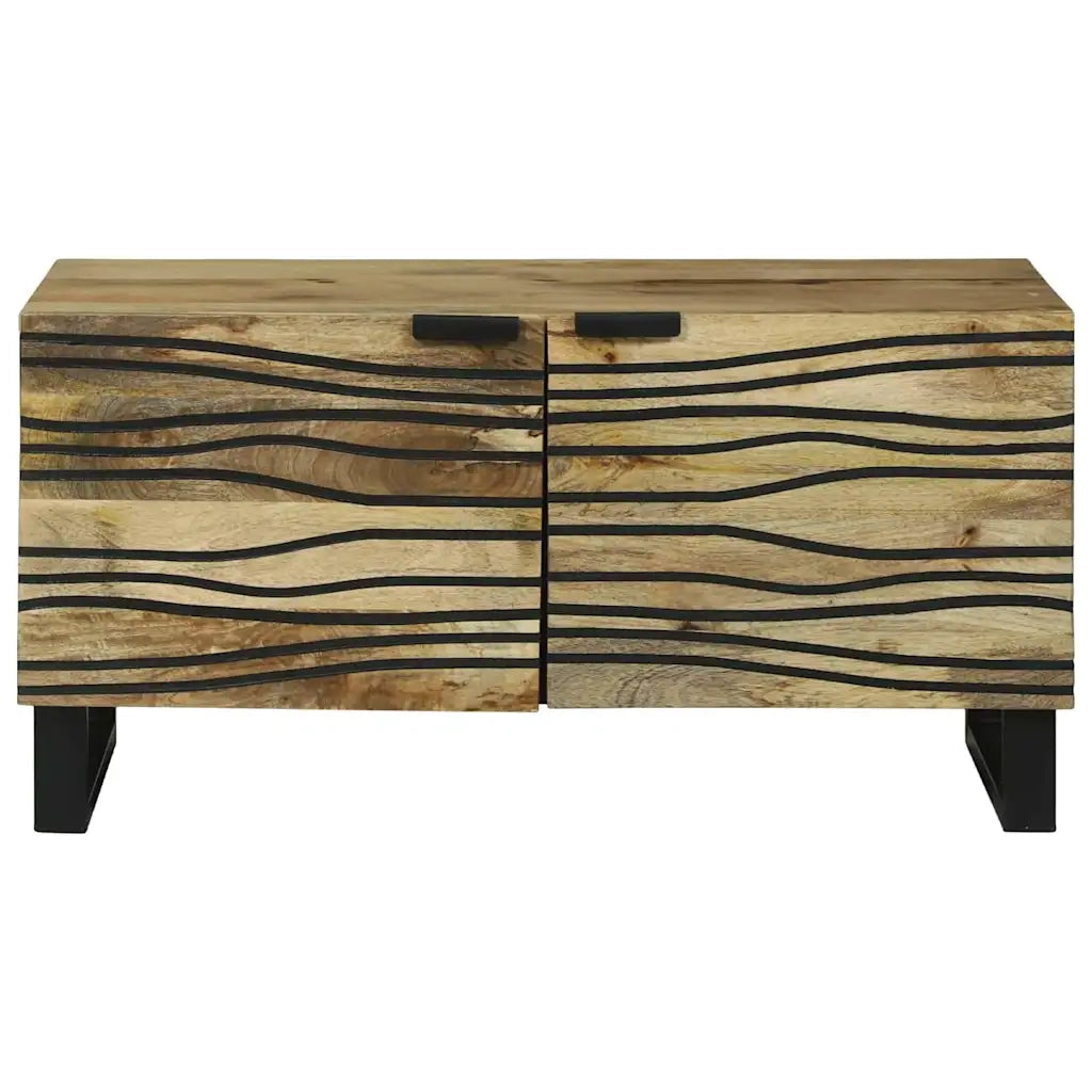 Tavolino da Salotto-Tavolino da soggiorno-Tavolo Marrone e Nero 80 x 50 x 40 cm 179226