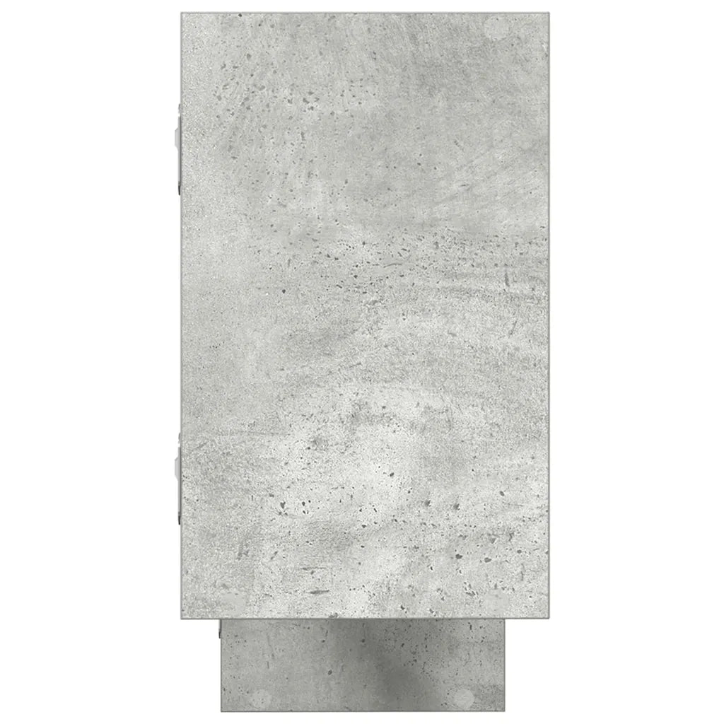 Mensola a Cubo da Parete 5 Scomparti Truciolato Grigio Cemento 859998
