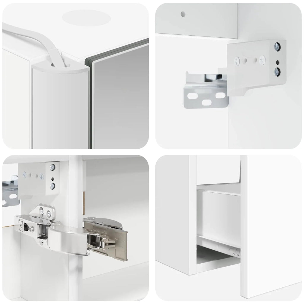Set di mobili per il bagno 4 pcs Bianco 3407023