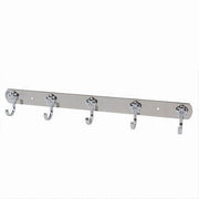 Trade Shop - Appendino Con 5 Ganci Fiori Parete Multiuso Acciaio Viti 45x7.5 Cm 52674 Appendi -