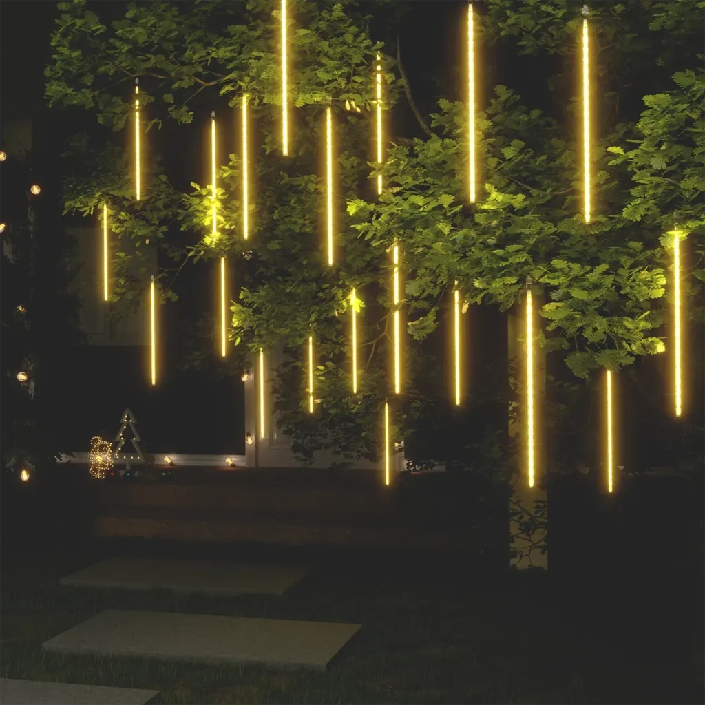 Luci Meteoriche 20 pz 50cm Bianco Caldo 720 LED Interni Esterni 328547