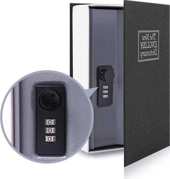 Cassaforte Portatile Combinato Chiusura Segreta per Ufficio Casa - Cassetto Segreto per Chiavi Denaro Gioielli - Nero