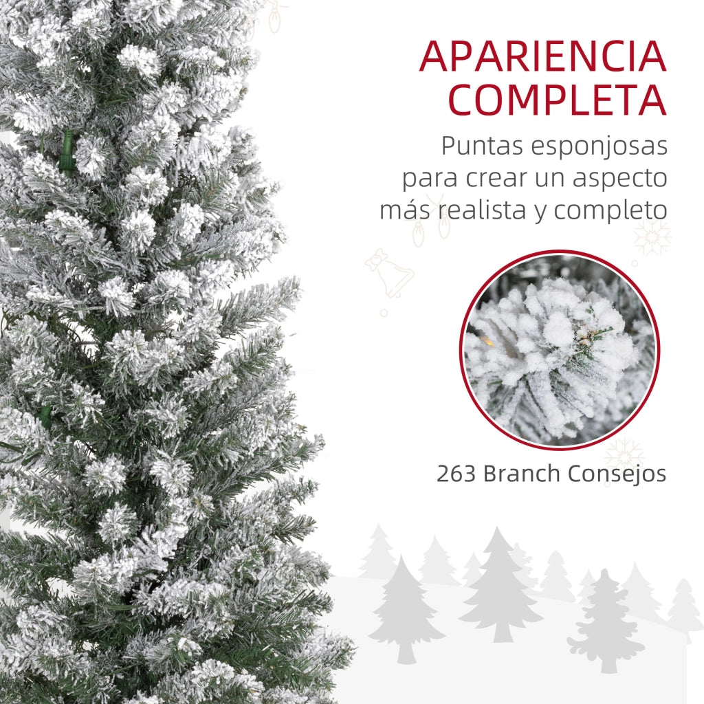 Albero di Natale Artificiale con Luci LED ¨C zephmum ¨C Verde e Bianco 150 cm