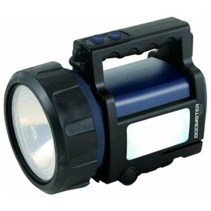 Velamp IR666-10W Doomster Trekk Torcia Faro LED Ricaricabile 10W 735 lm Powerbank Antiblackout IP44 IK08 con Lanterne Laterali COB 2x3W