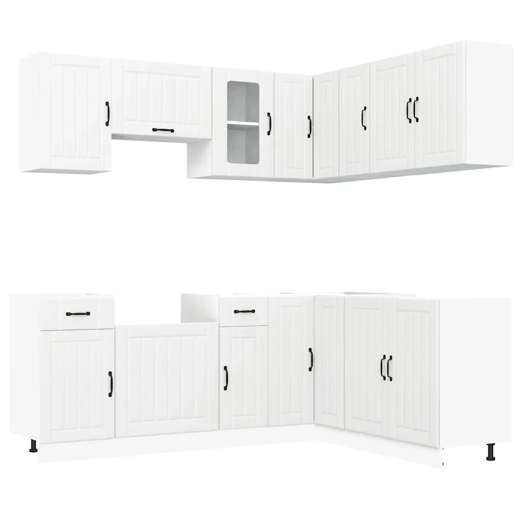 Set Mobili da Cucina 11 pz Lucca Bianchi Legno Multistrato 3314951