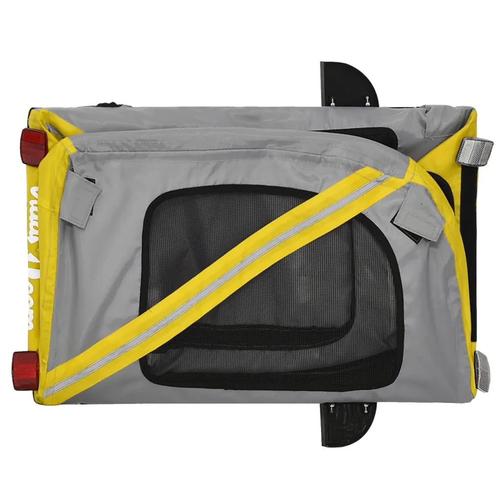 Rimorchio da Bici per Animali Giallo e Grigio Oxford e Ferro CFW7534236