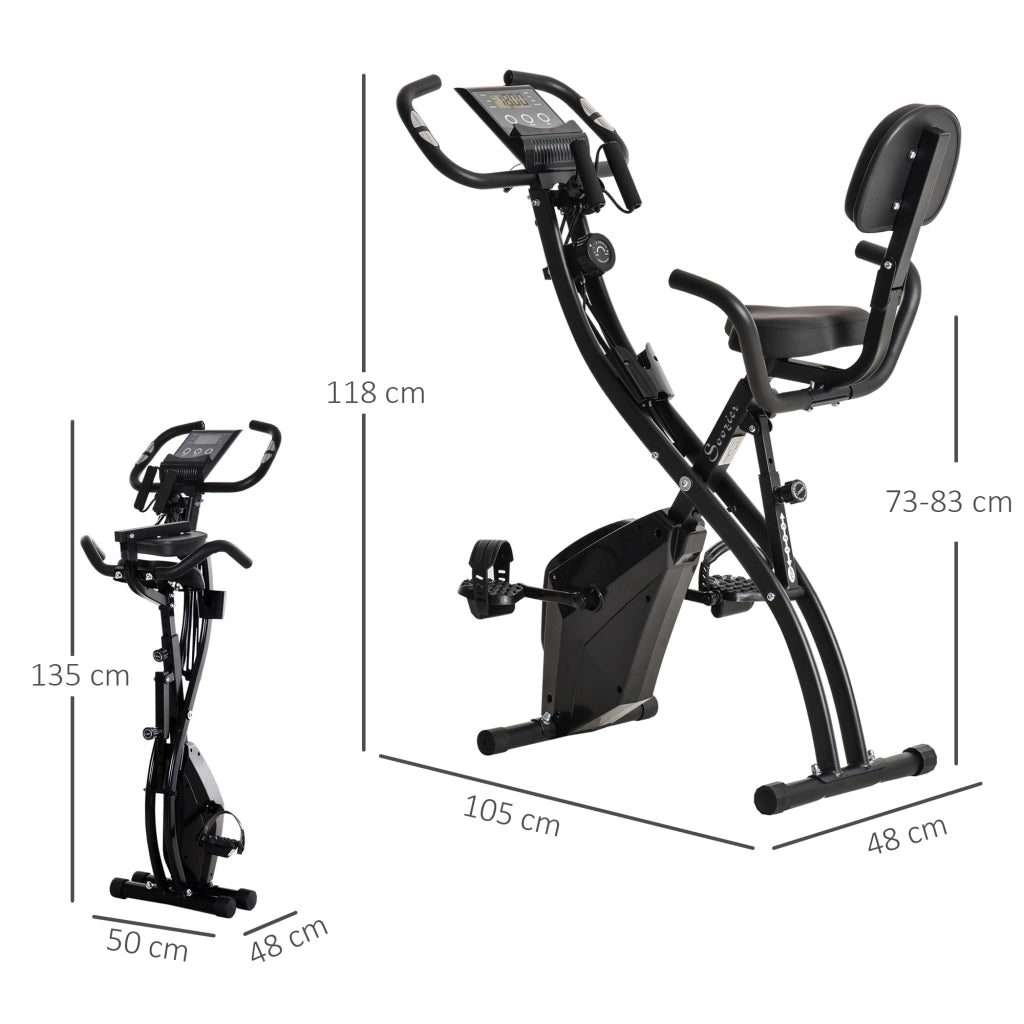 Bicicletta Ellittica 2 in 1 ¨C Minimal ¨C LCD, Pulsossimetro, Regolabile, Pieghevole