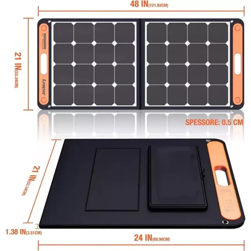 Pannello solare portatile Jackery SolarSaga 100W per jackery 240/500/1000. Caricatore solare con celle monocristalline