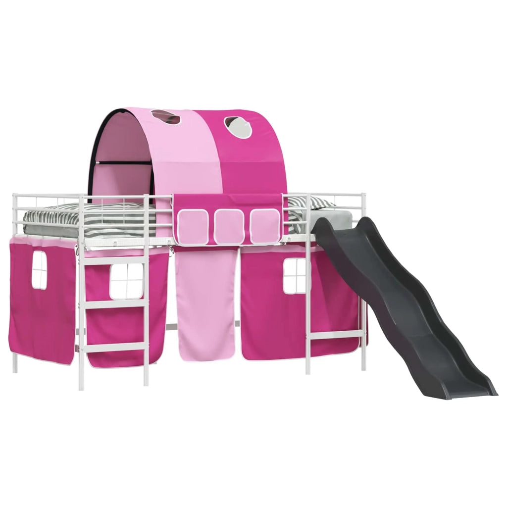 Struttura del letto loft per bambini Bianco e Rosa 90 x 200 cm 42020867