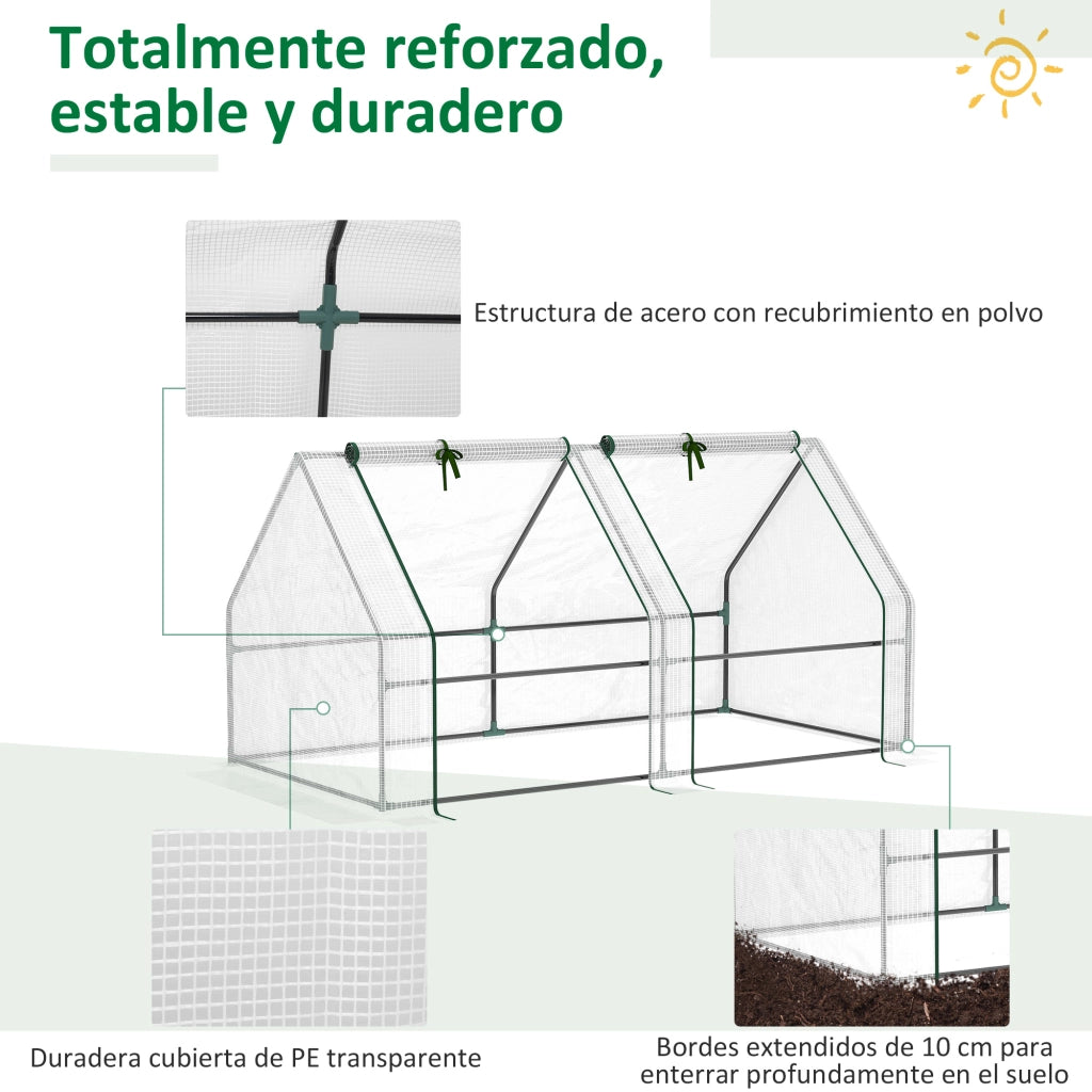 Mini Serra da Giardino ¨C zephmum ¨C Bianco 180x90x90cm