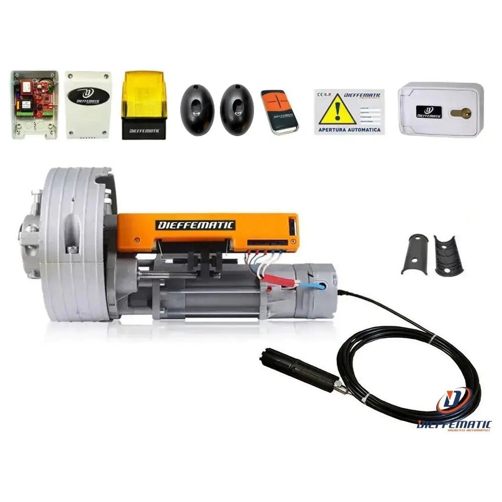 KIT completo Saracinesca Automatismo per Serranda 180 Kg Motore con freno 220V