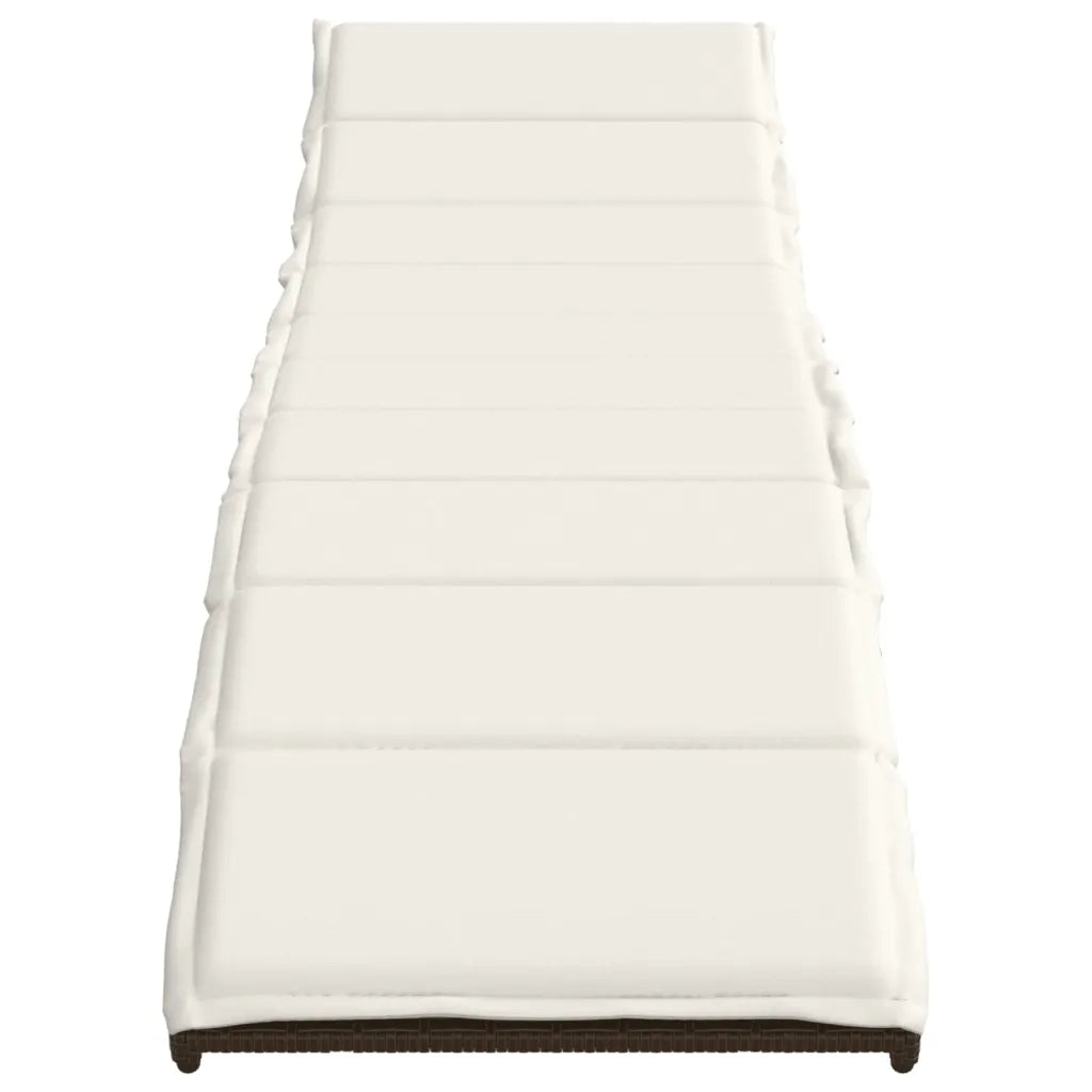 Lettini Prendisole 2 pz con Cuscini Marrone in Polyrattan 3277302