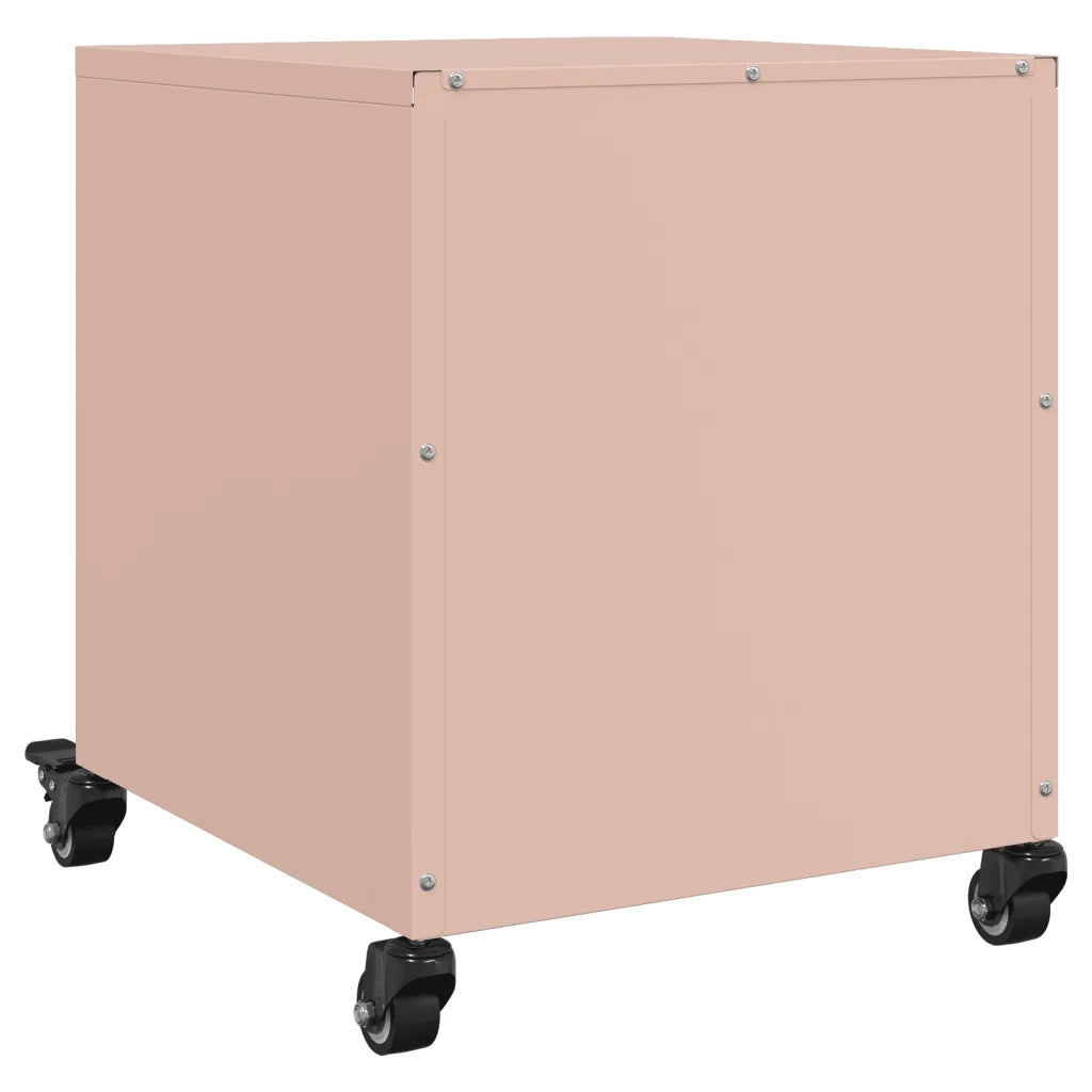 Comodini 2 pz-Set di 2 Tavolino da notte Rosa 36x39x43,5 cm in Acciaio 330854