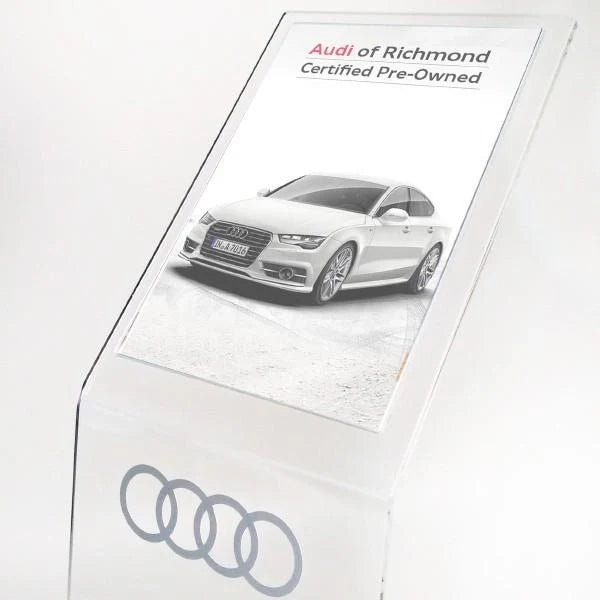 Leggio in plexi con base a L 2 tasche A4 - Non personalizzato