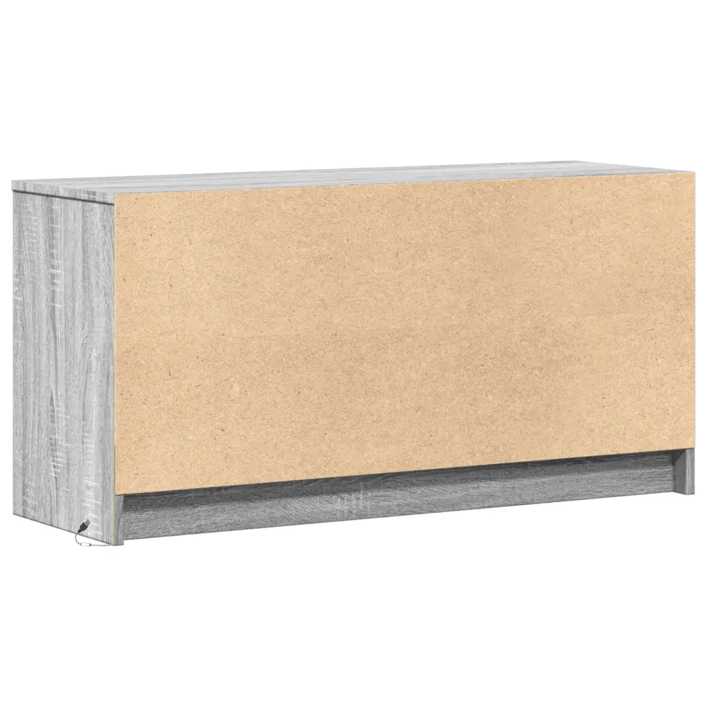 Mobile Porta TV con LED-Credenza per TV Grigio Sonoma 100x34x50cm in Truciolato 423916