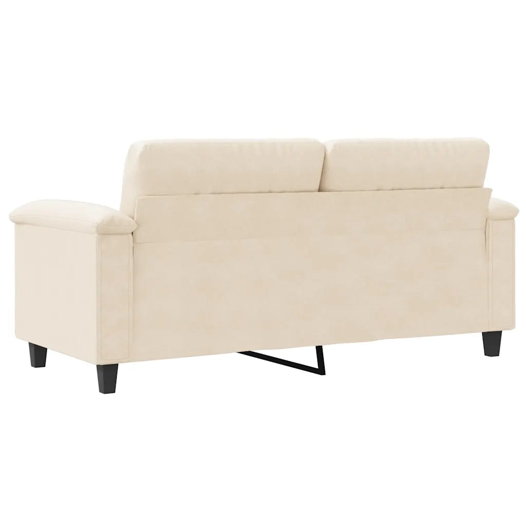 Divano | Divano da soggiorno | Sofa a 2 Posti Beige 140 cm in Tessuto Microfibra