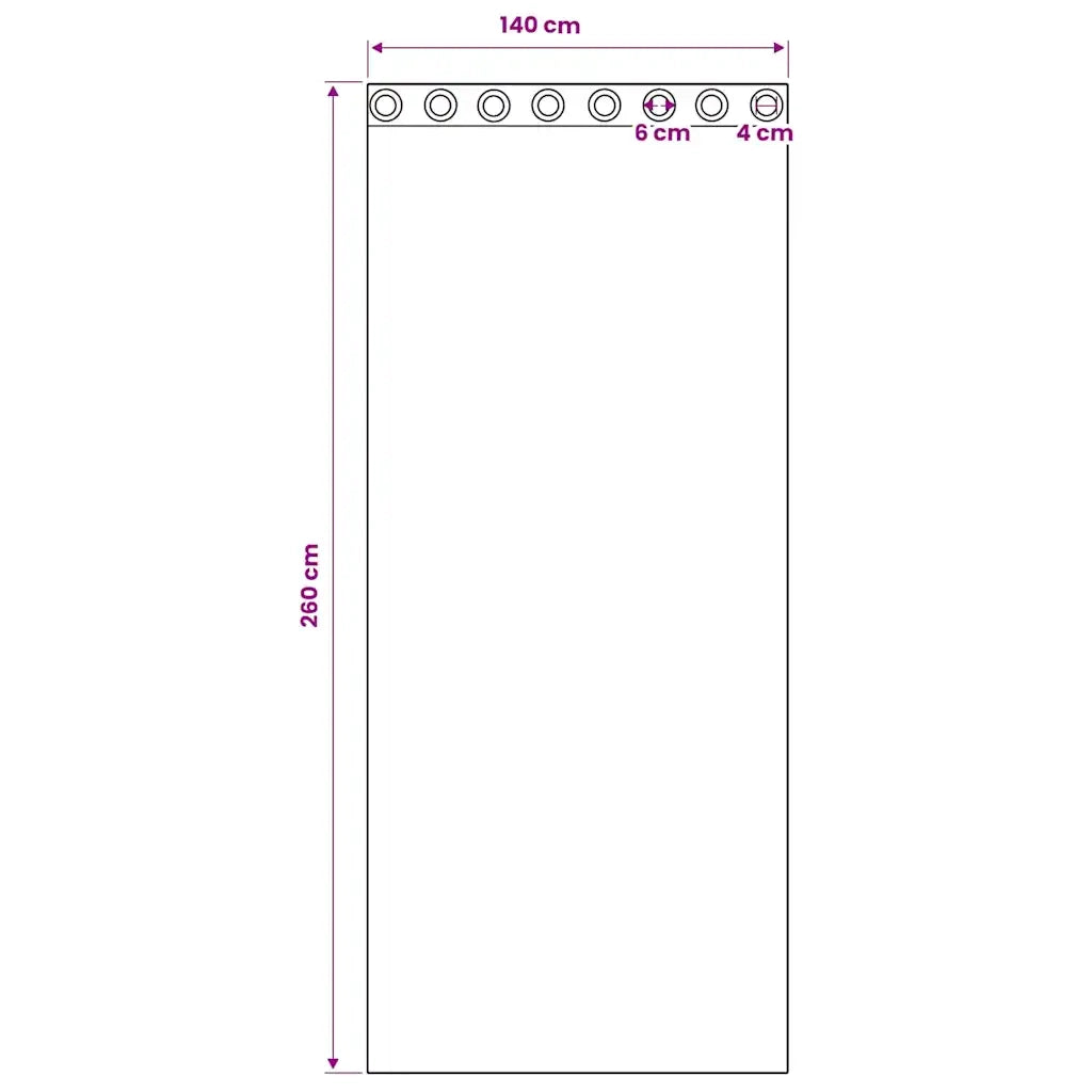 Tende Oscuranti | Tende Blackout con Anelli 2 pz Rosa Vivo 260 x 140 cm