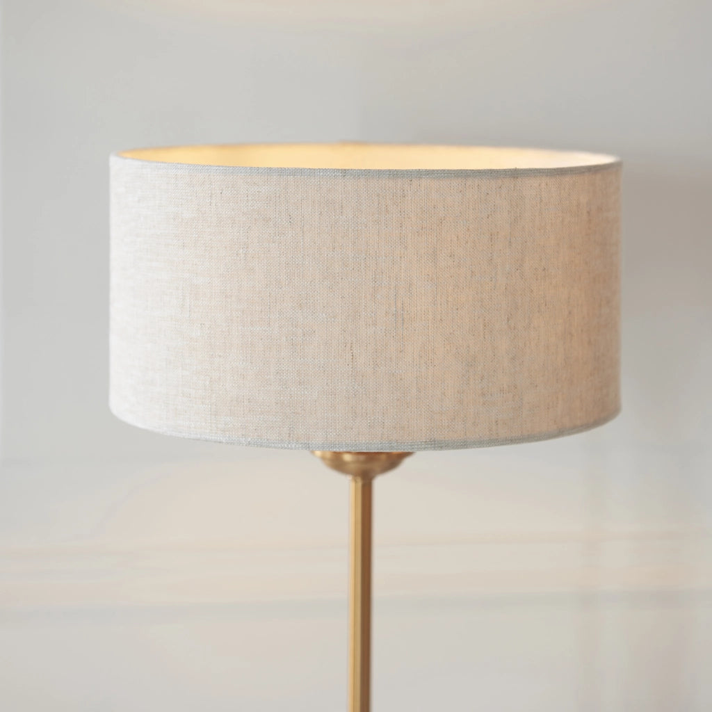 Lampada da tavolo vintage ottone con paralume E14 Endon