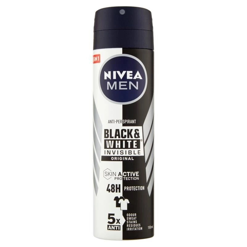 NIVEA SET 6 CONFEZIONI DEODORANTE SPRAY 150 ML BLACK & WHITE