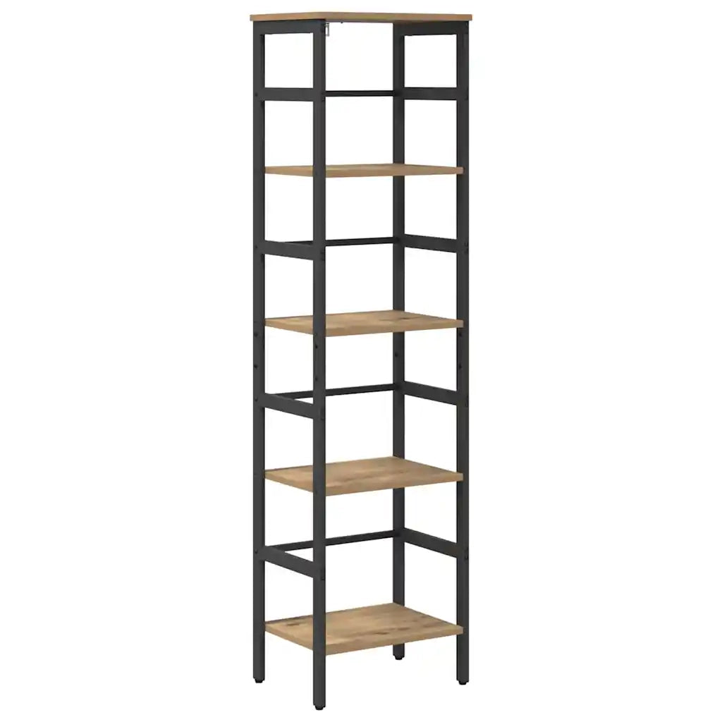 Libreria-Scaffale per Libri-Mobile di Stoccaggio Rovere artigianale 40 x 29,5 x 149 cm