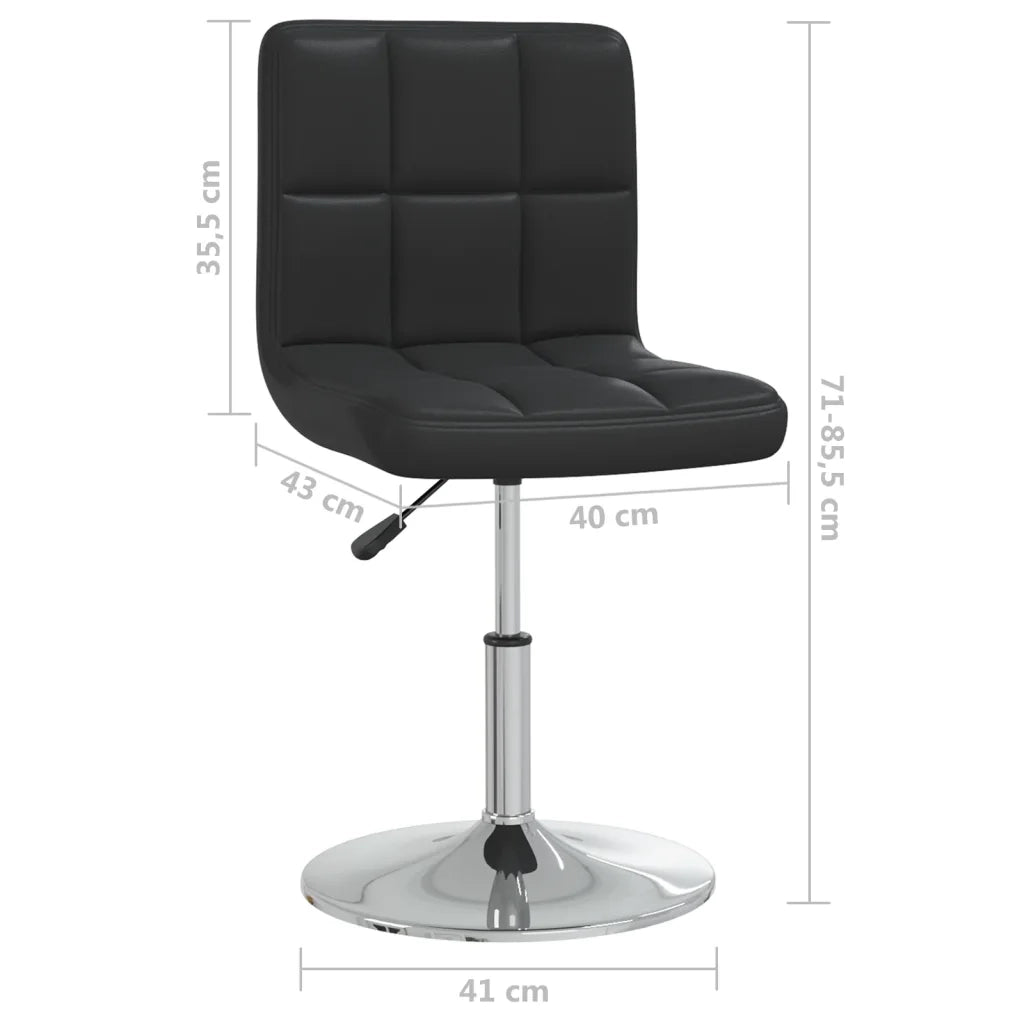 Sedie da Pranzo 4 pz Nere in Similpelle 334190