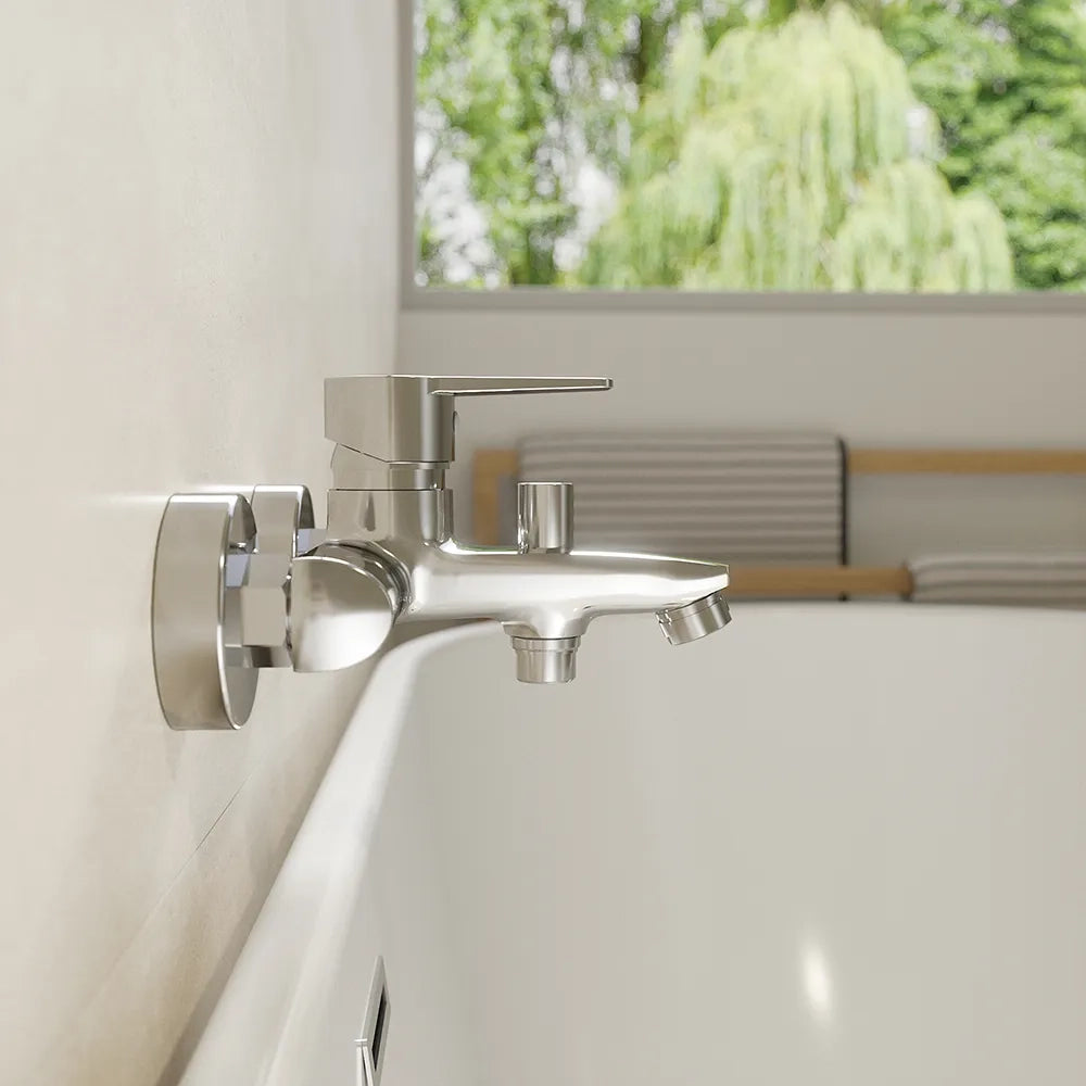 Set miscelatori: lavabo ad incasso bidet senza scarico ed esterno vasca c/rubinetto cromato | Jane