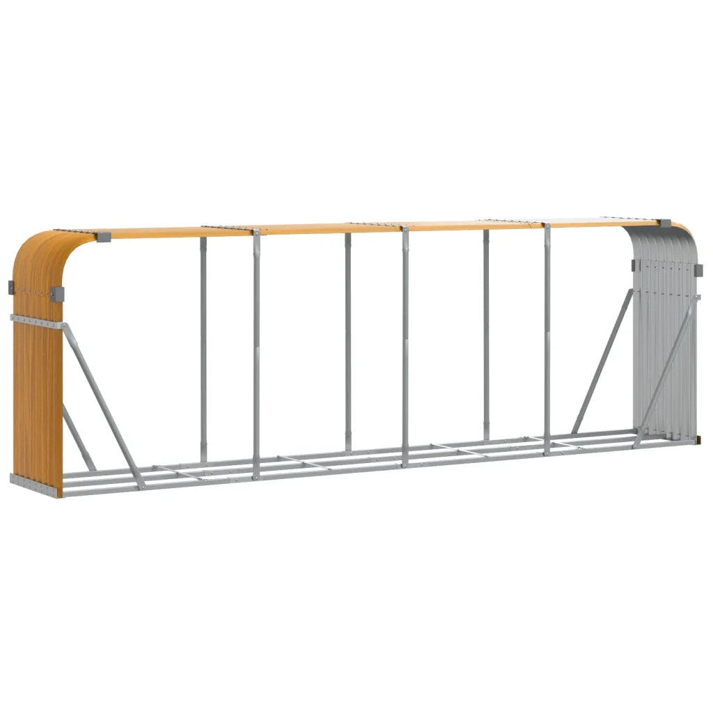 Portaceppi Effetto Legno 300x45x100 cm in Acciaio Zincato 364586