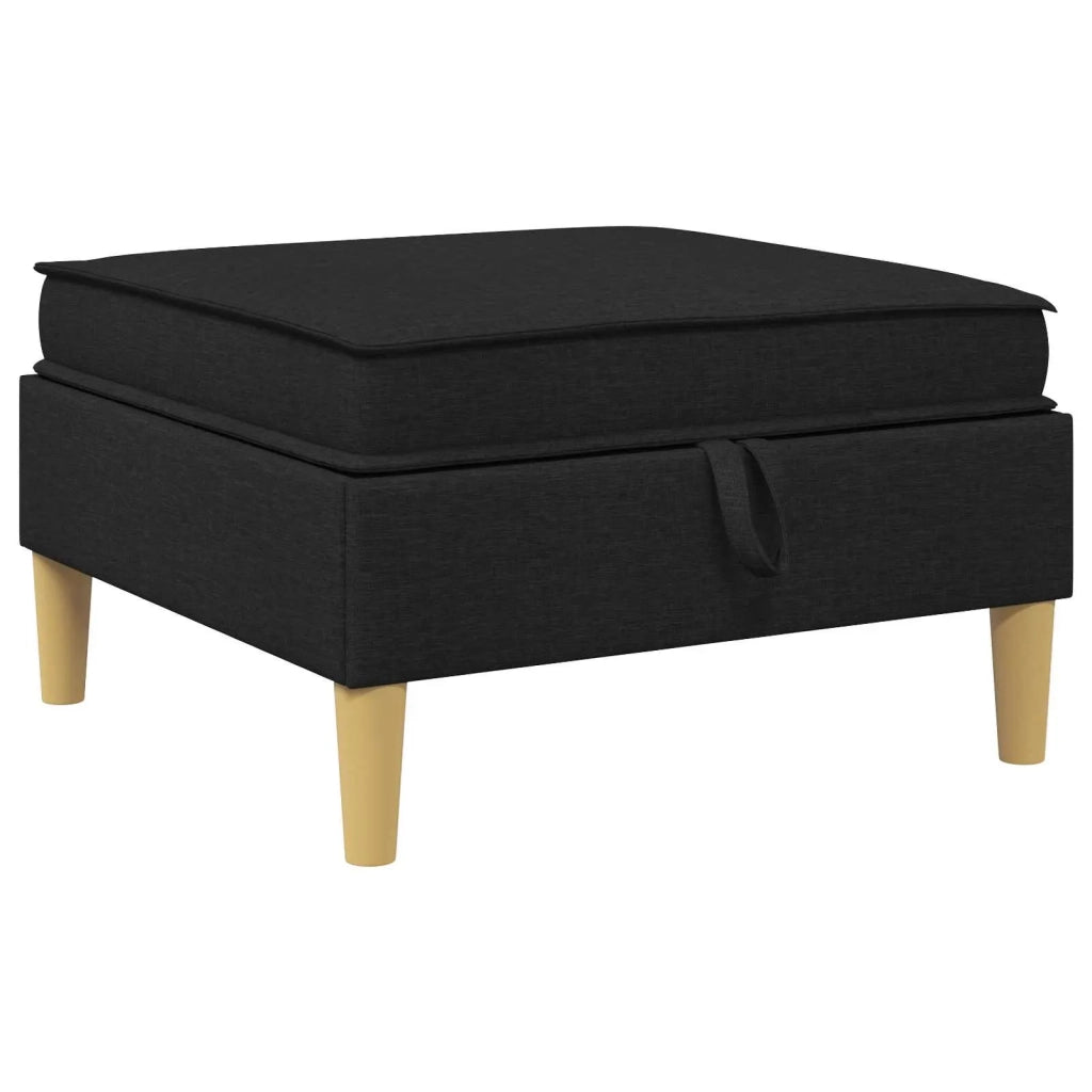 Set di mobili per il soggiorno con cuscino 5 pcs Nero Tessuto 3413686