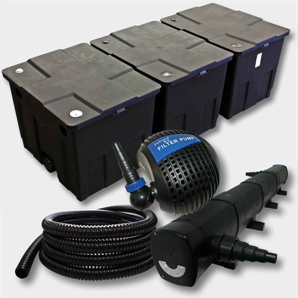 Kit: pompa sterilizzatrice UVC da 72 Watt filtrazione per laghetto da 90000 l tubo flessibile 4216468