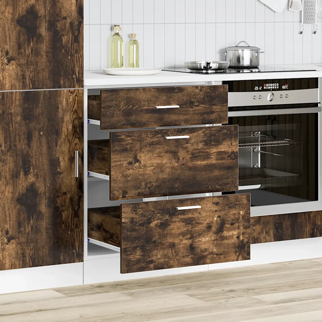 Base da Cucina “Lyon” Rovere Fumo in Legno Multistrato 854254