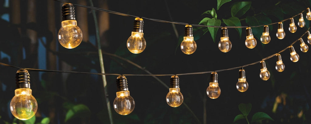 Catena Luminosa Solare Decorativa - 4 Metri con 20 Lampadine in Vetro