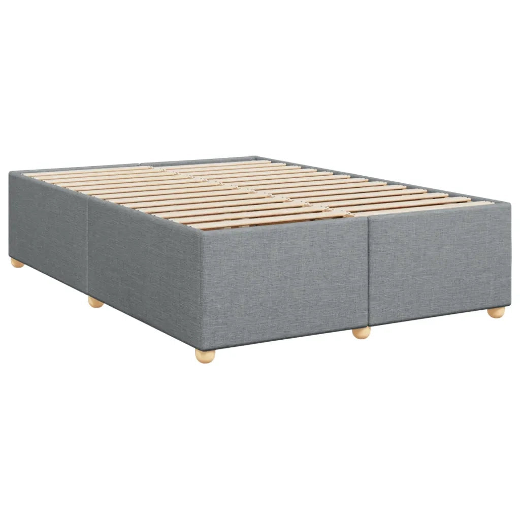 Giroletto a Molle con Materasso Grigio Chiaro 140x190cm Tessuto 3288968