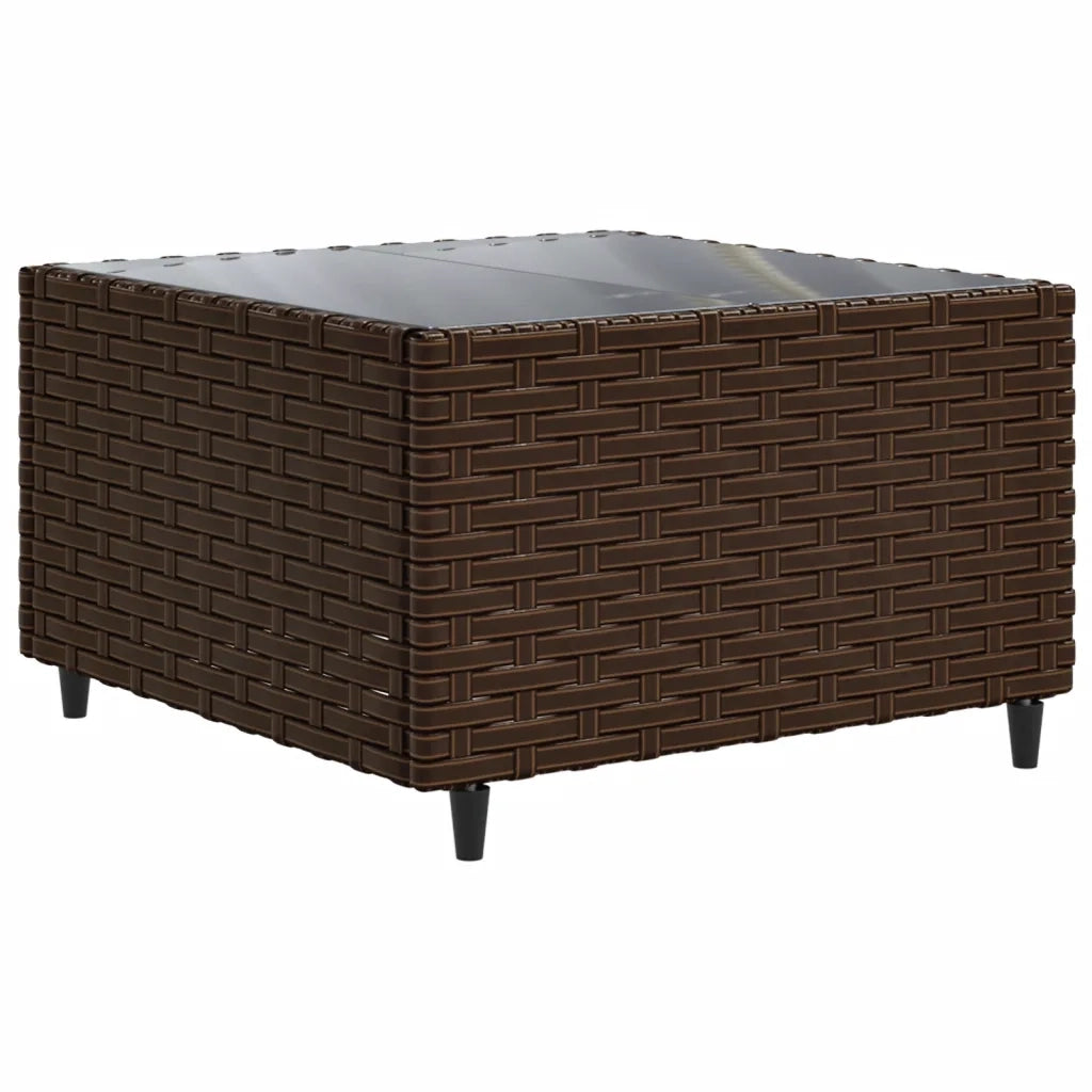 Set Divani da Giardino 11 pz con Cuscini in Polyrattan Marrone 3308294