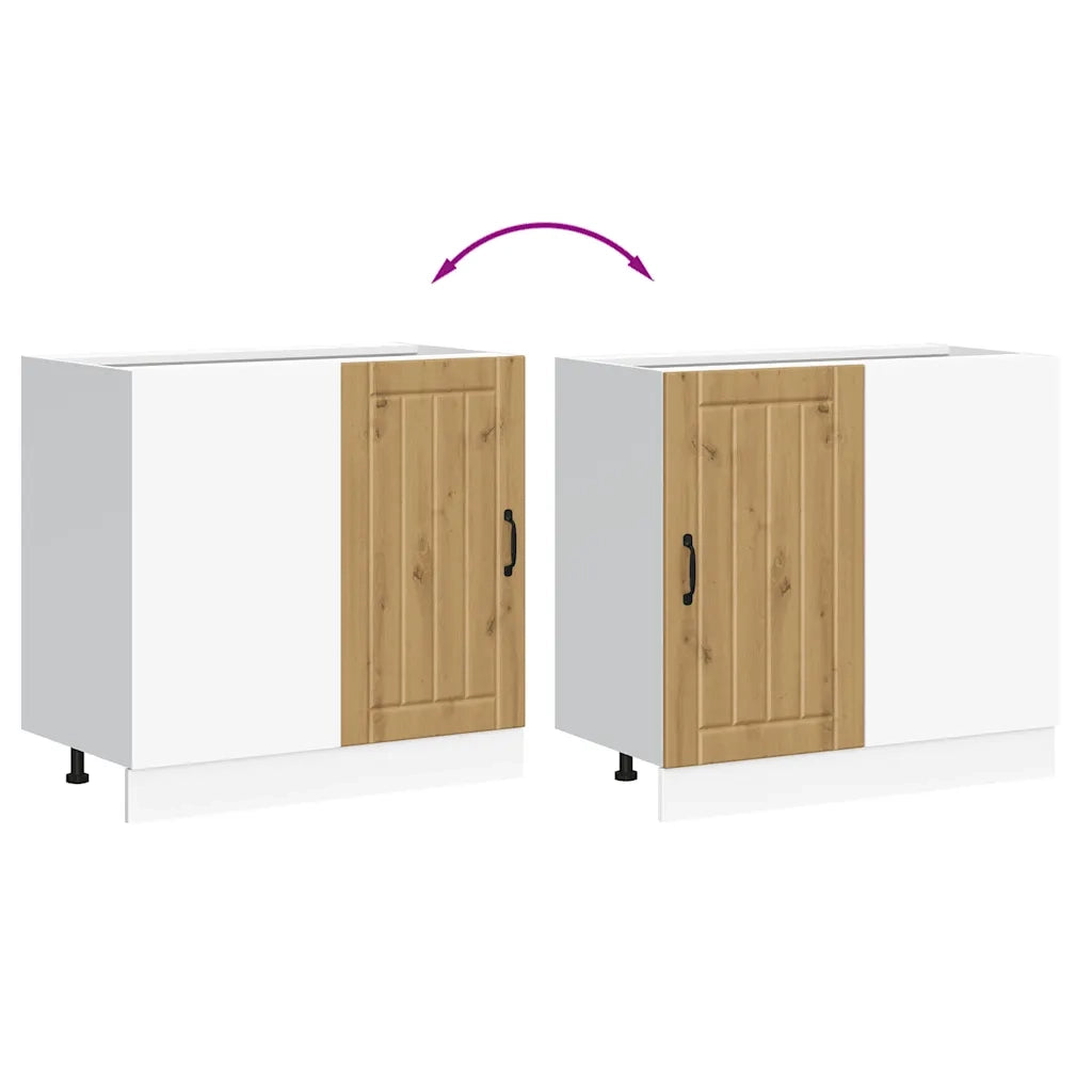 Mobile base da cucina Lucca Rovere Artigianale Legno Multistrato 854317