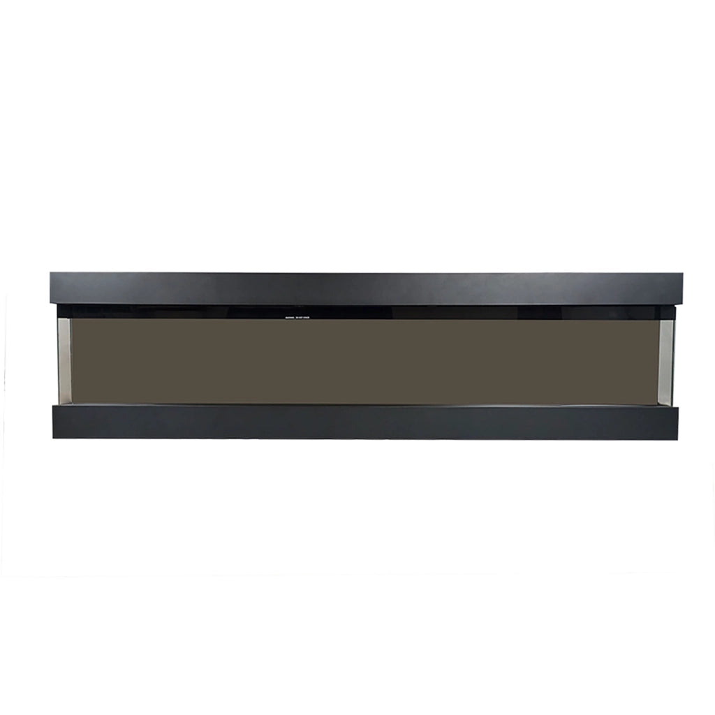 Camino Elettrico da Parete o Incasso Velar 182x20x48 cm Effetto Fiamma Telecomando in MDF Nero Opaco