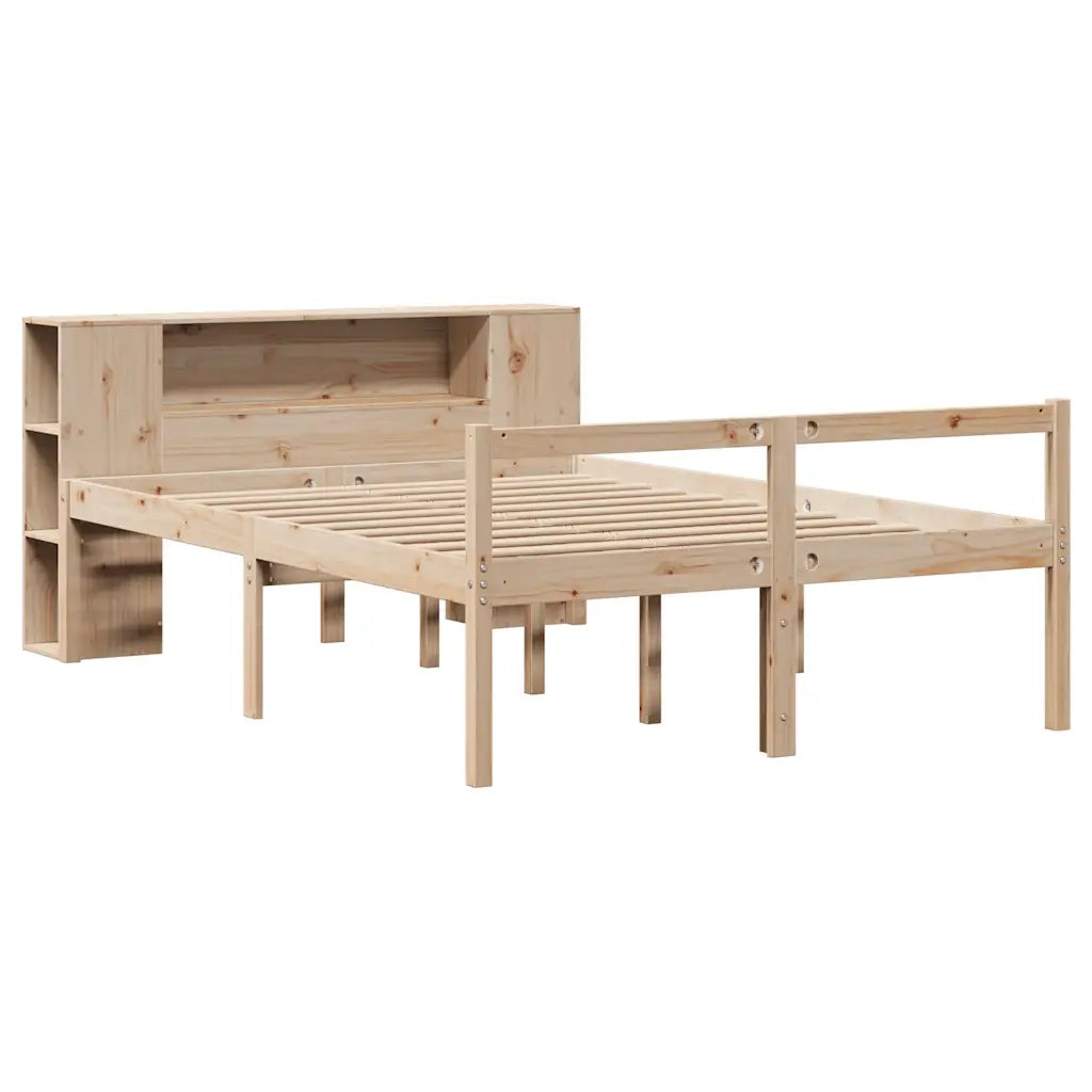 Letto Libreria senza Materasso 135x190 cm in Legno di Pino 3321963