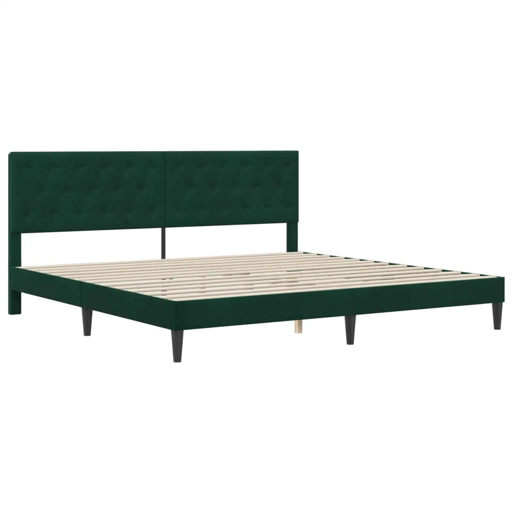 Letto matrimoniale | Letto per adulti | Struttura del letto Verde Scuro 180 x 200 cm Velluto