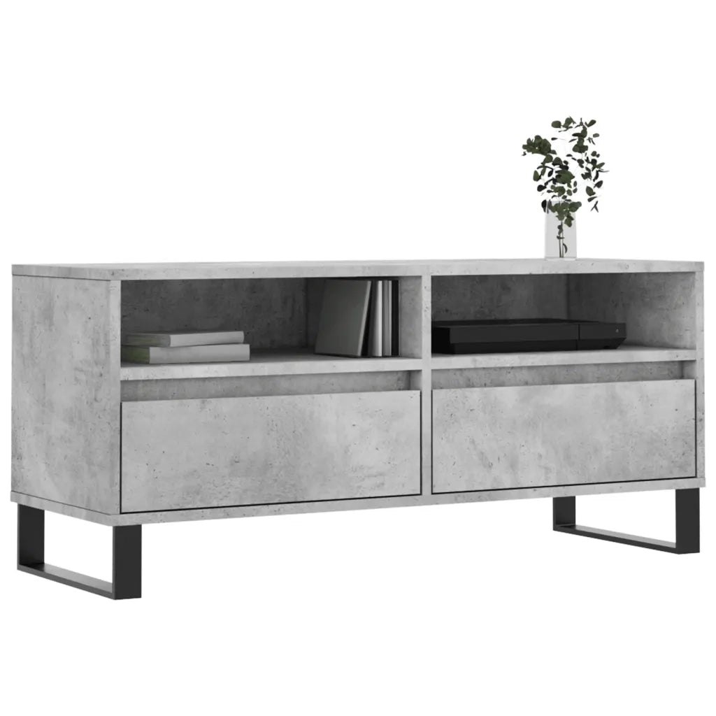 Mobile per TV | Armadietto TV | Mobile Porta TV Grigio Cemento 100x34,5x44,5 cm Legno Multistrato