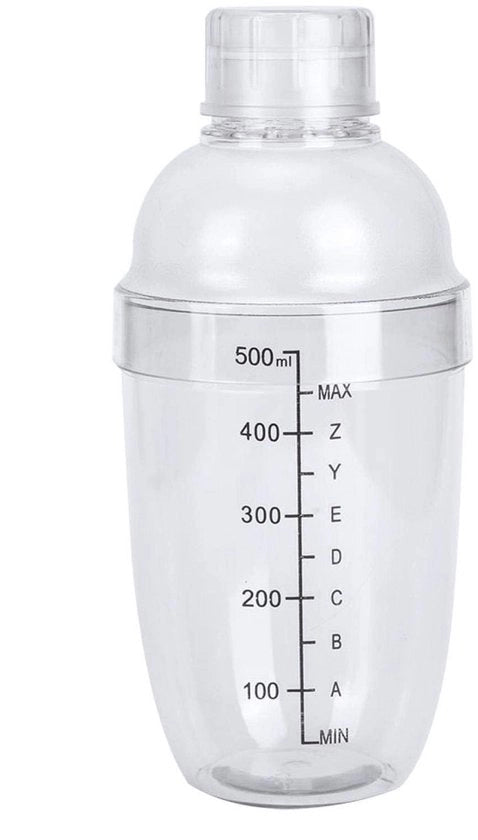Shaker per Cocktail 530ml - Materiale PC - Leggero/Sostenibile - Facile da pulire - Adatto per uso domestico/professionale - Superficie lucida