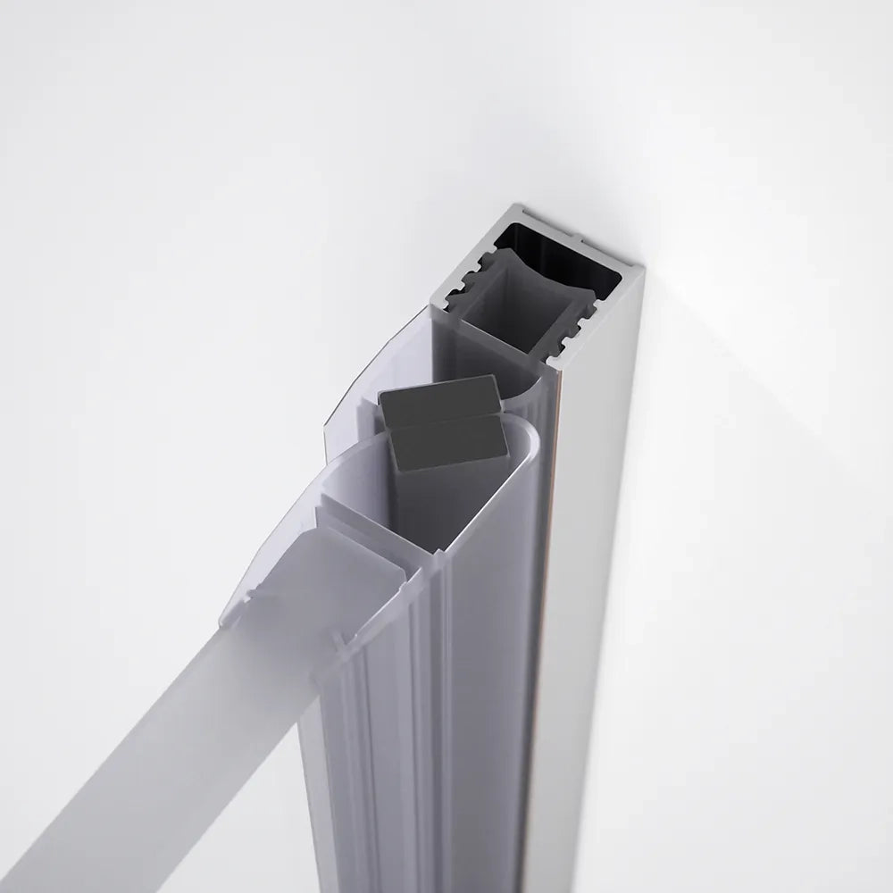 Porta doccia 100cm apertura a battente con profili cromati e vetro da 8mm trasparente h195 | Fiji