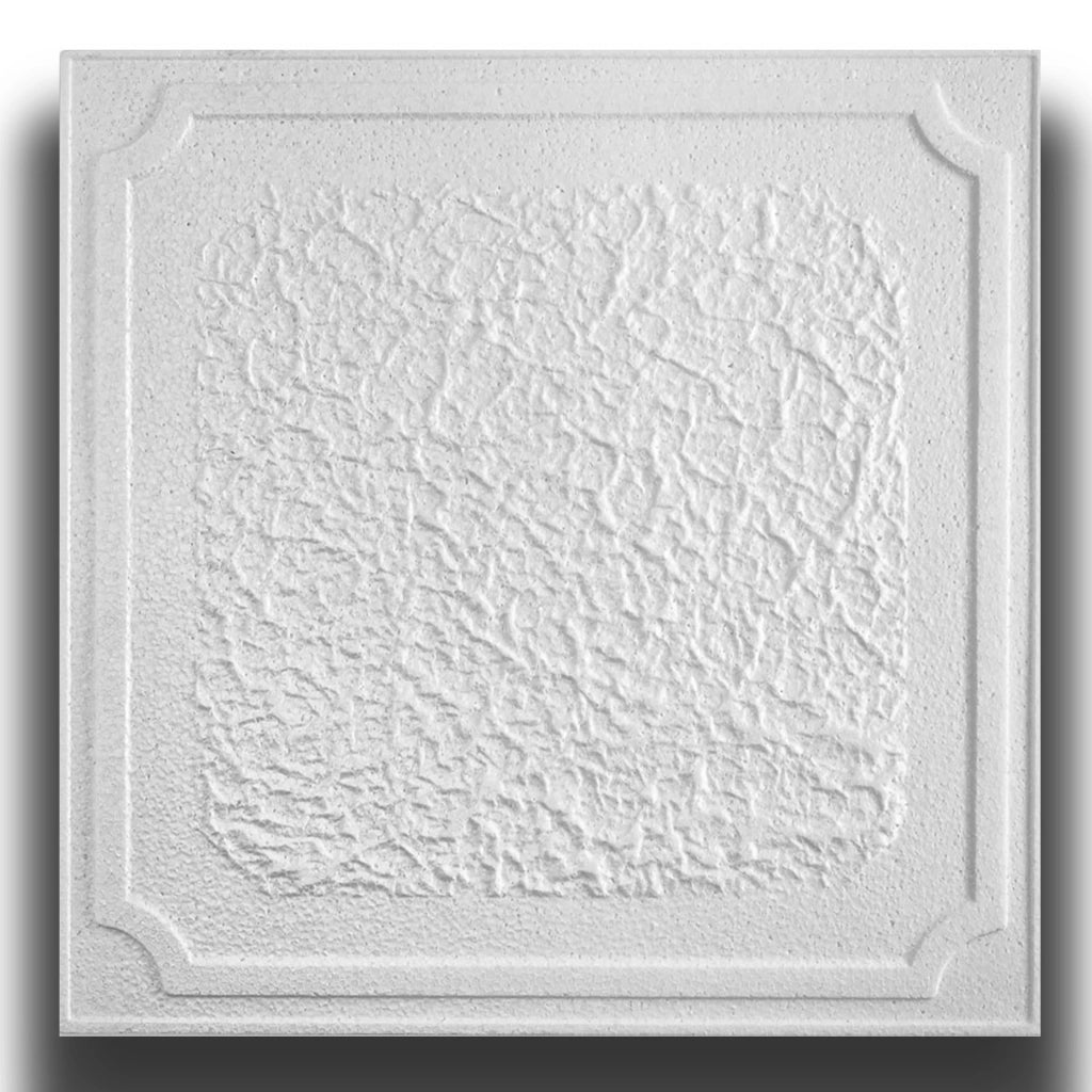 10 o 20mq (40 oppure 80 pezzi) di pannello decorativo a soffitto in polistirene compatto 50x50cm (spess. 1cm) FARO - Pacco da 10 metri quadrati