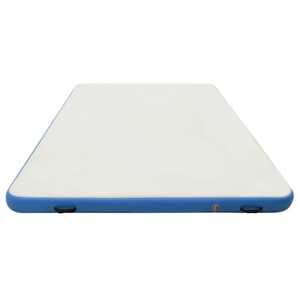Tappeto Galleggiante Gonfiabile Blu e Bianco 300x150x15 cm 92722
