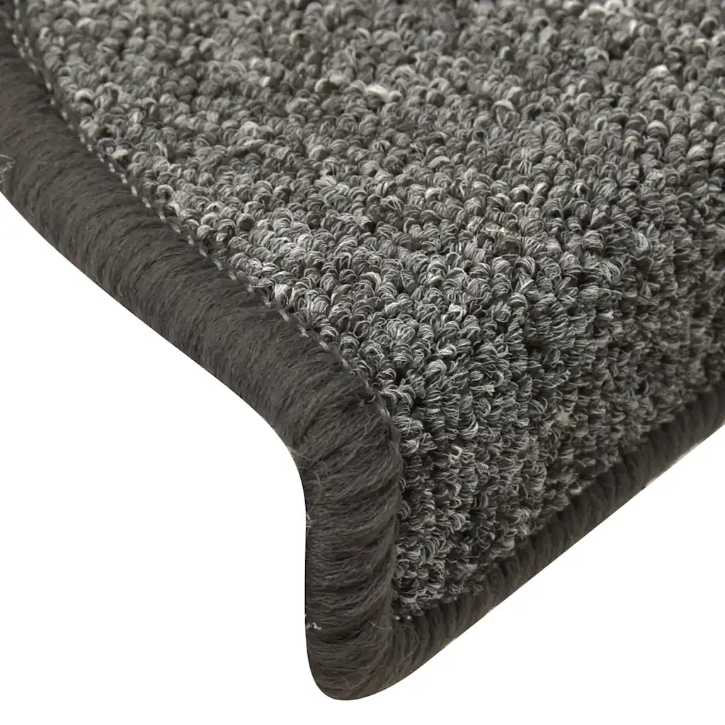 Tappetini per scale 30 pz 56x17x3 cm Grigio scuro Semicircolari 3365745