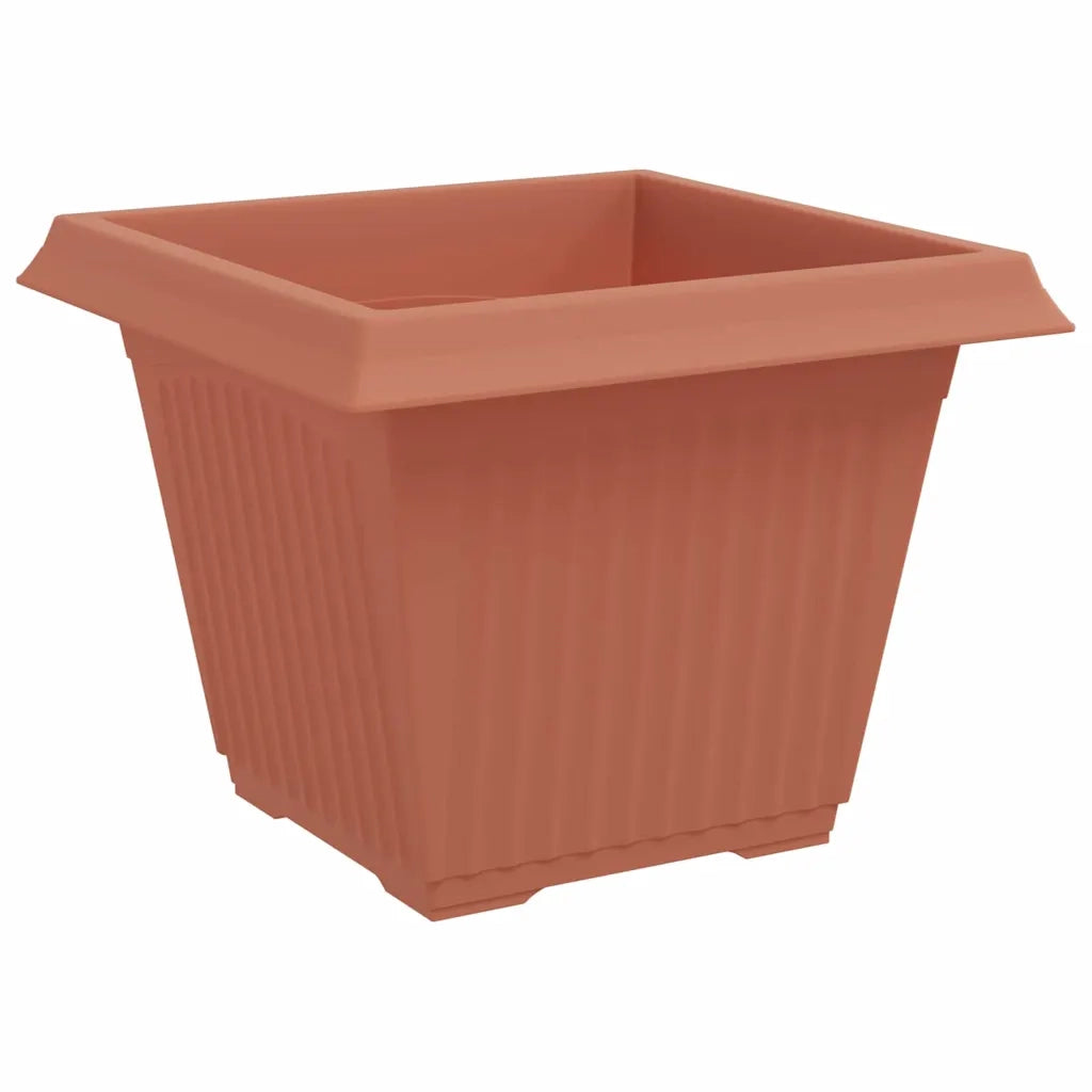 Fioriere | Cassetta per fiori | Vaso quadrato per fiori 24 pz Rosso Mattone 43 x 43 x 33,5 cm