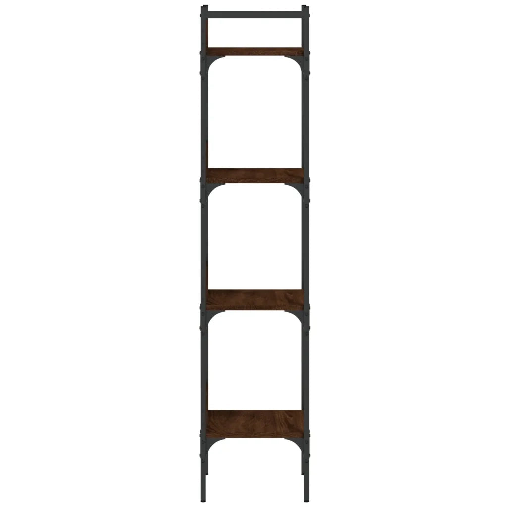 Libreria 4 Ripiani Rovere Marrone 35x30x138,5 Legno Multistrato 838852