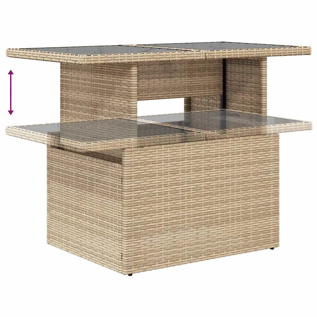 Set Divano da Giardino 8 pcs Beige e Grigio Chiaro polyrattan 3348766