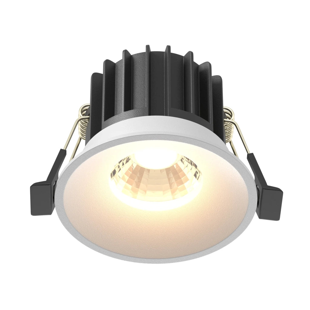 Maytoni lampada da incasso Round 1 luce LED integrato bianco alluminio