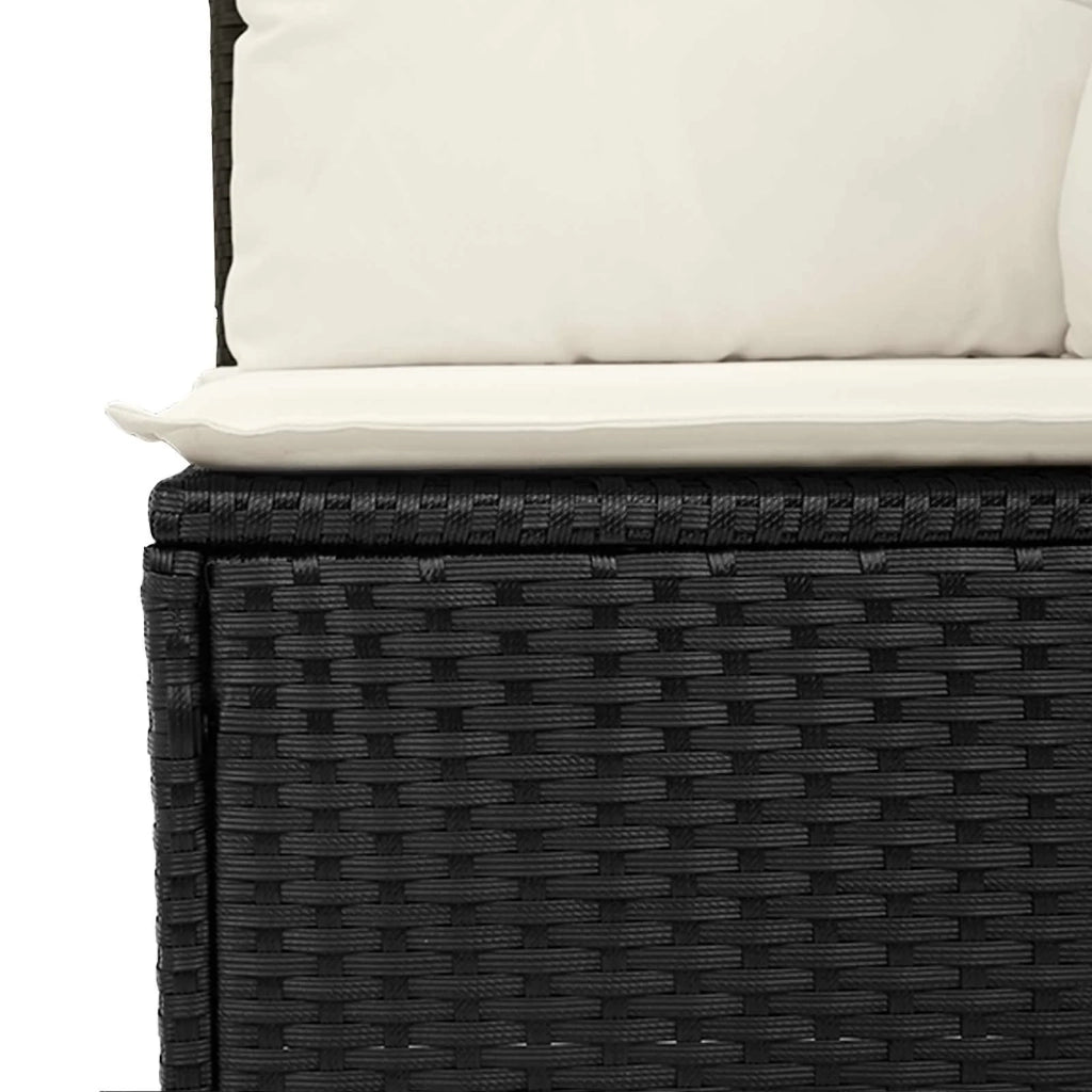 Set Divano da Giardino 11 pcs Nero polyrattan 3363015
