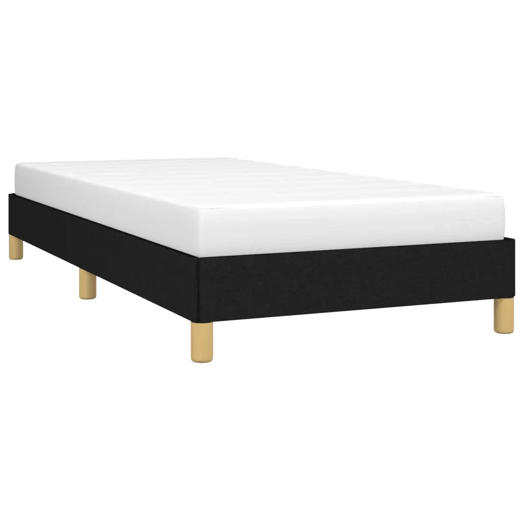 Letto singolo | Letto per adulti | Giroletto senza Materasso Nero 90x200 cm in Tessuto